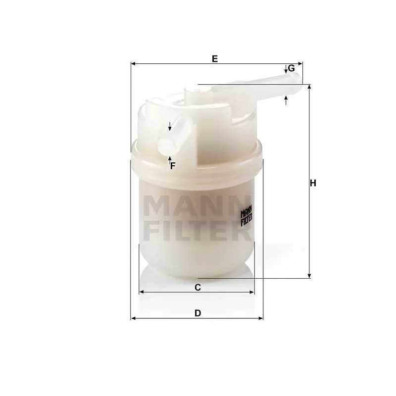 WK 44/6 MANN-FILTER kuro filtras HONDA ACCORD 1.6 12V 86-89