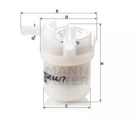 WK 44/7 MANN-FILTER kuro filtras