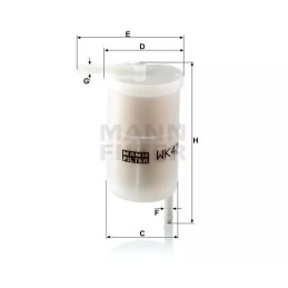 WK 47 MANN-FILTER KURO FILTRAS NISSAN PRIMERA 1.6 16V 90-