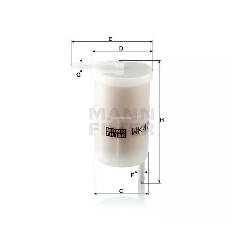 WK 47 MANN-FILTER KURO FILTRAS NISSAN PRIMERA 1.6 16V 90-