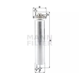 WK 532 MANN-FILTER KURO FILTRAS BMW E39 9/98- E38 9/98-10/01