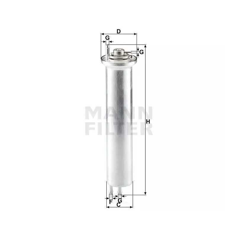 WK 532 MANN-FILTER KURO FILTRAS BMW E39 9/98- E38 9/98-10/01