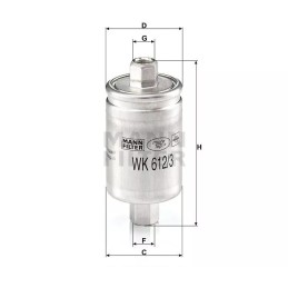 WK 612/3 MANN-FILTER kuro filtras ROVER 25 1.4-1.8 16V 99-, 100, 200, 400