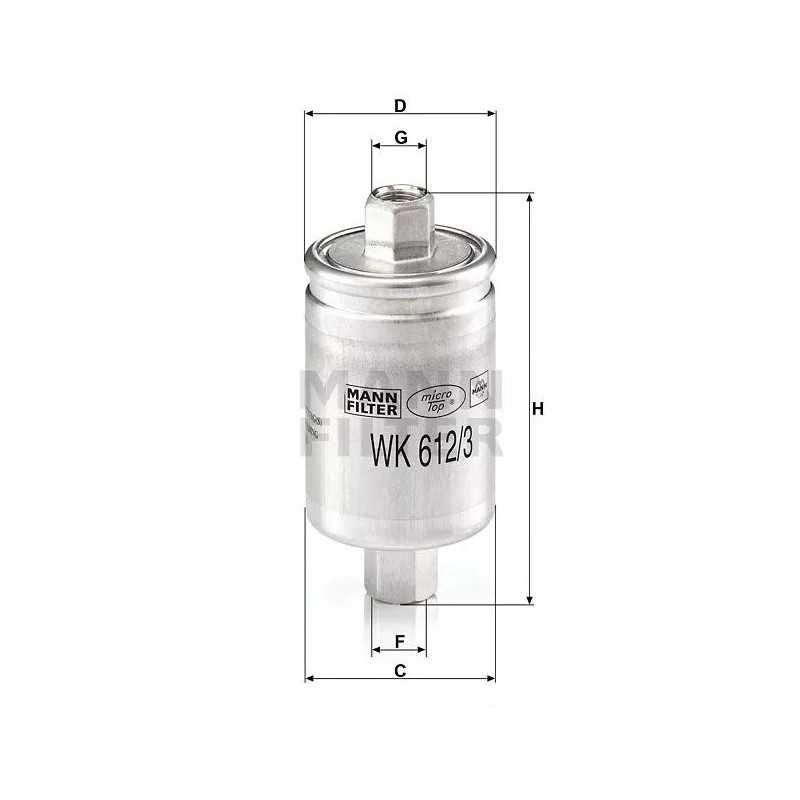 WK 612/3 MANN-FILTER kuro filtras ROVER 25 1.4-1.8 16V 99-, 100, 200, 400