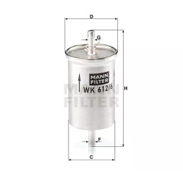 WK 612/6 MANN-FILTER KURO FILTRAS MCC SMART 0.8 CDI 99-