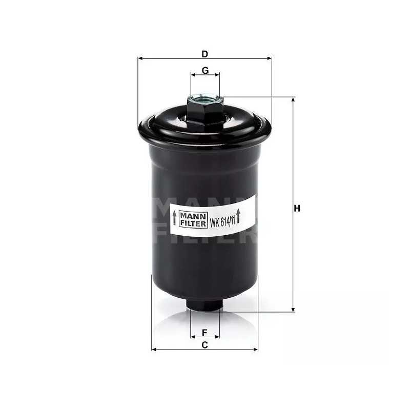 WK 614/11 MANN-FILTER kuro filtras TOYOTA 4 RUNNER 2.4/3.0 89-