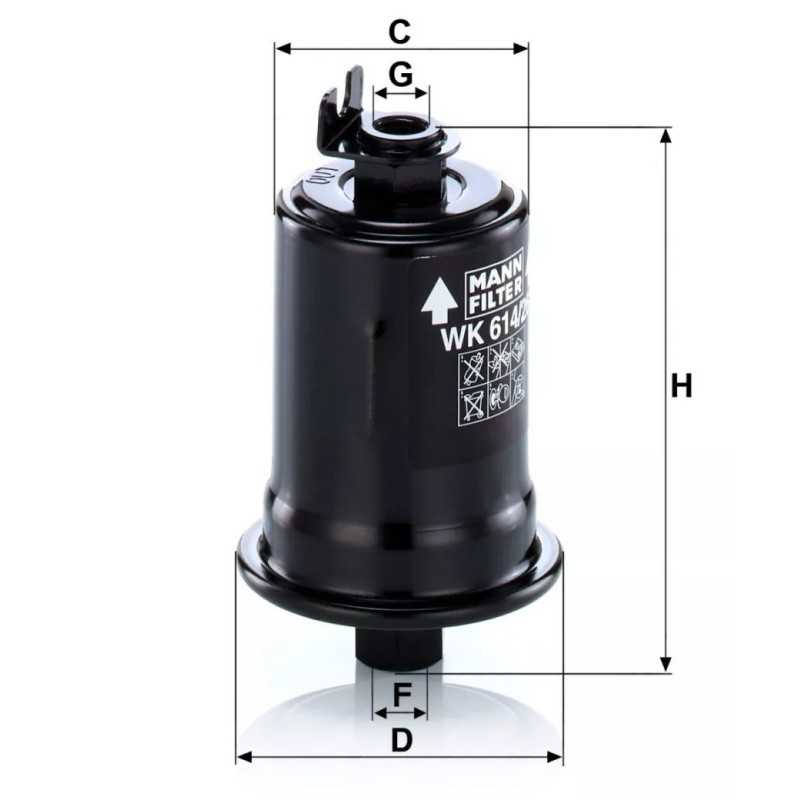 WK 614/26x MANN kuro filtras
