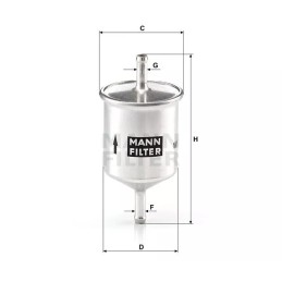 WK 66 MANN-FILTER KURO FILTRAS NISSAN MICRA 1.0 92-