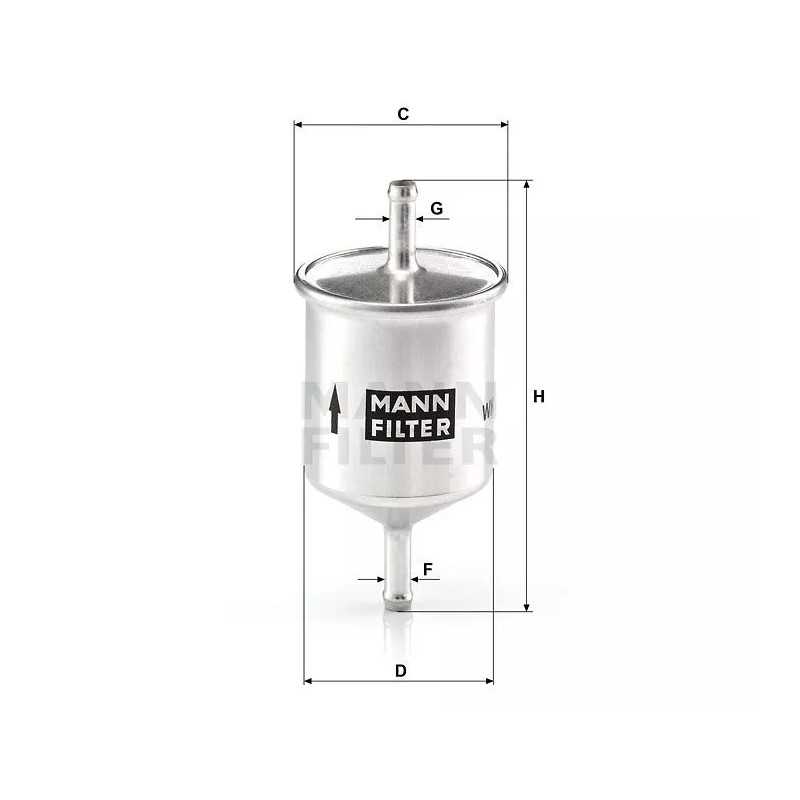 WK 66 MANN-FILTER KURO FILTRAS NISSAN MICRA 1.0 92-