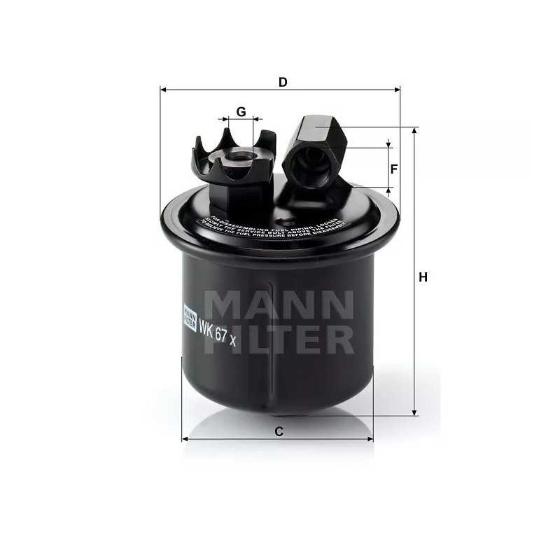 WK 67X MANN-FILTER KURO FILTRAS HONDA CIVIC