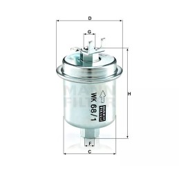 WK 68/1X MANN-FILTER kuro filtras HONDA CIVIC 1.4 95-.1.6VTI 95-