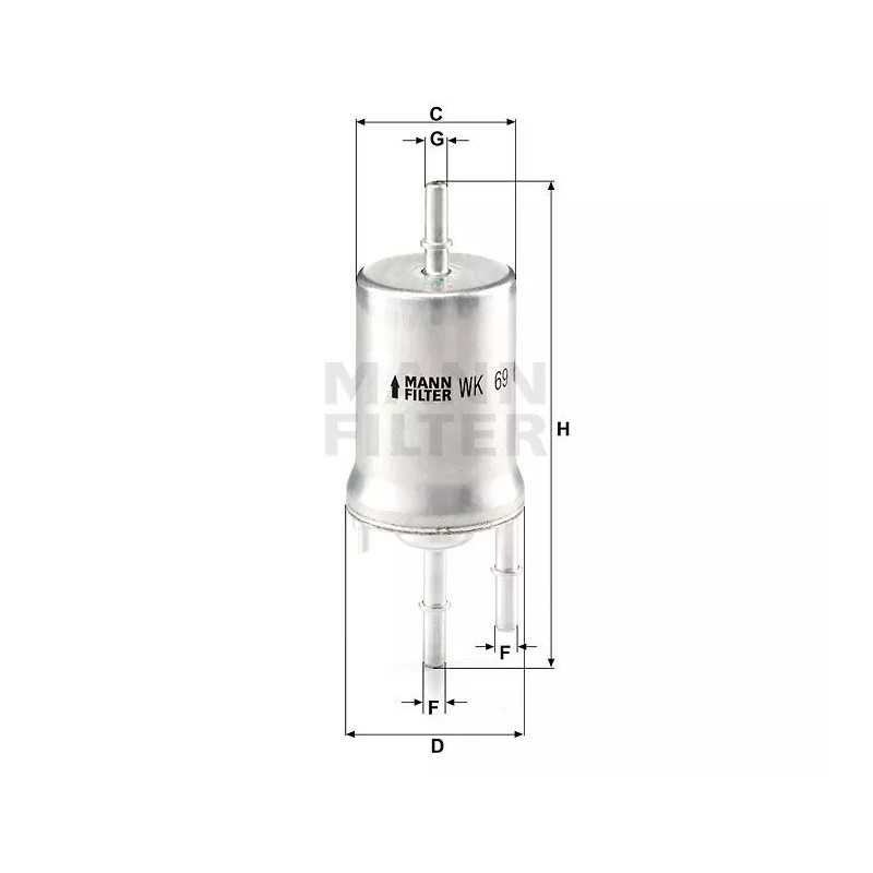 WK 69 MANN-FILTER kuro filtras