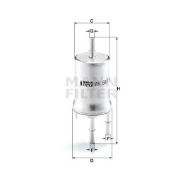 WK 69/1 MANN-FILTER kuro filtras