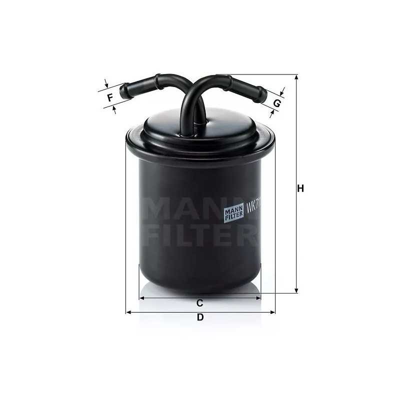 WK 711 MANN-FILTER KURO FILTRAS SUBARU IMPREZA 2.0 95-