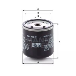 WK 712/2 MANN-FILTER kuro filtras FORD TRANSIT 2.3D/2.4D 71-8