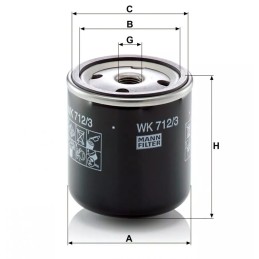 WK 712/3 MANN-FILTER kuro filtras