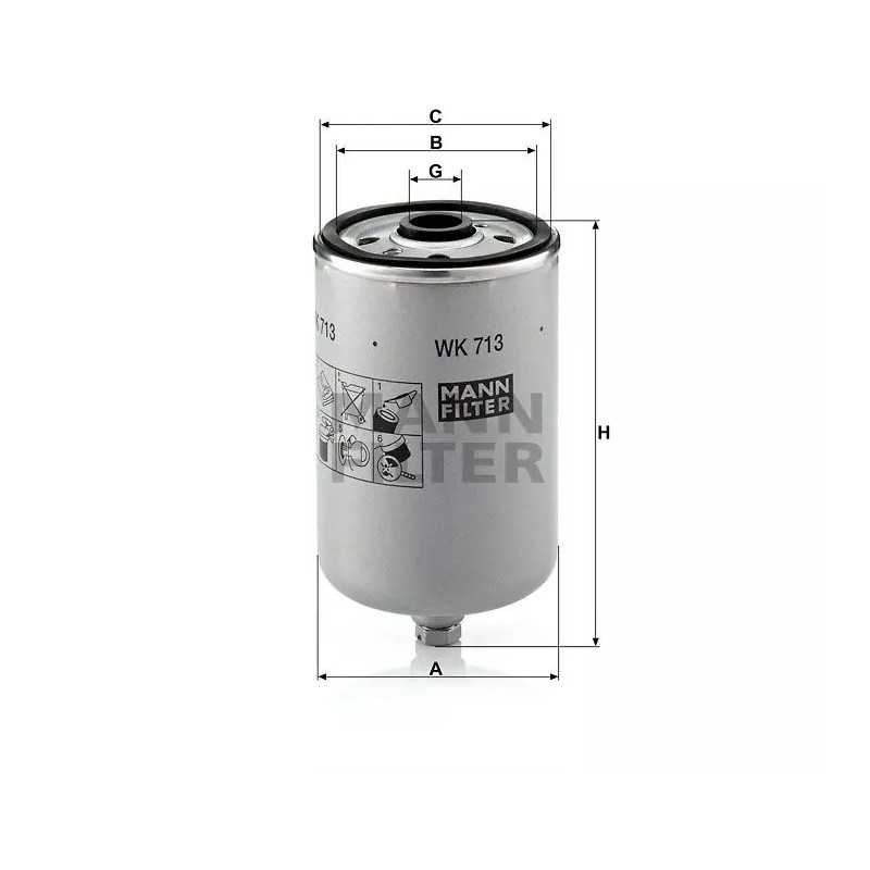 WK 713 MANN-FILTER kuro filtras VOLVO S60/S80/V70 2.4 F5 TD 01-