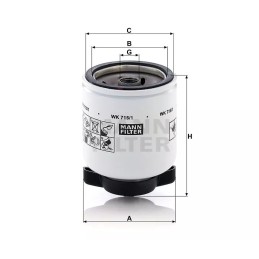 WK 715/1 MANN-FILTER kuro filtras