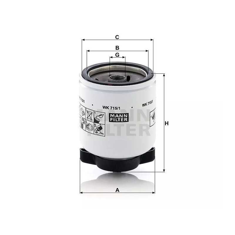 WK 715/1 MANN-FILTER kuro filtras