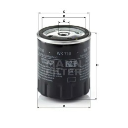 WK 716 MANN-FILTER kuro filtras DB W 123 200D-240D