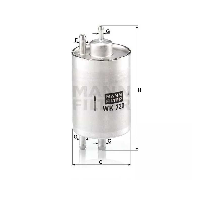 WK 720 MANN-FILTER kuro filtras DB C 240/C 280 V6 E280 96-