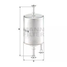 WK 720/3 MANN-FILTER KURO FILTRAS AUDI A4 II 1.8T QUATTRO 6/02-