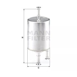 WK 720/4 MANN-FILTER KURO FILTRAS AUDI SEAT VW