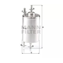 WK 720/6 MANN-FILTER kuro filtras