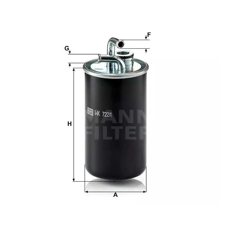 WK 722/1 MANN-FILTER kuro filtras