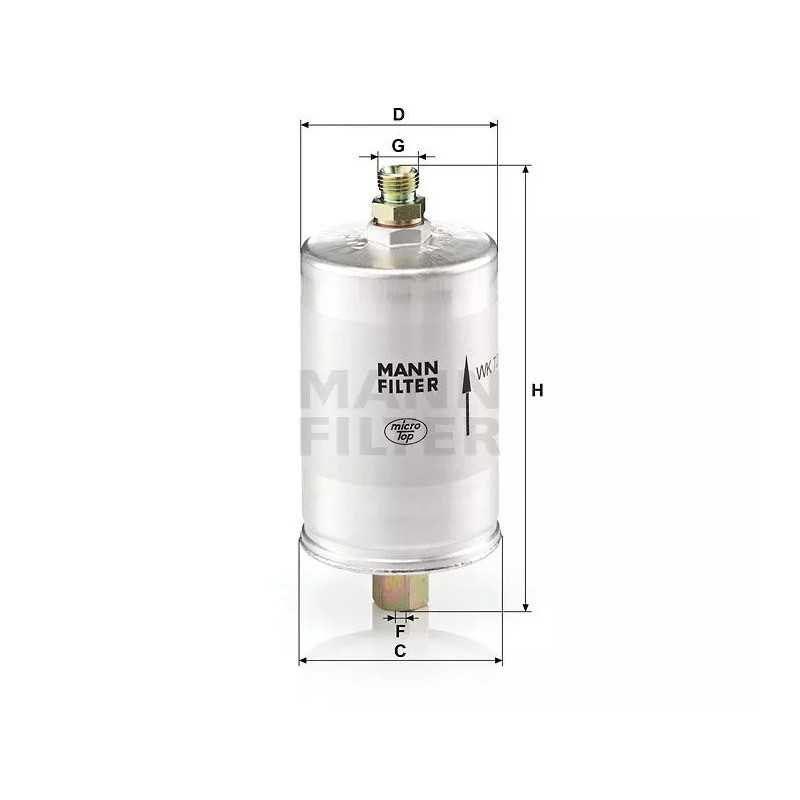 WK 726 MANN-FILTER kuro filtras BMW 320I,323I