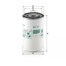 WK 727 MANN-FILTER KURO FILTRAS VOLVO SCANIA