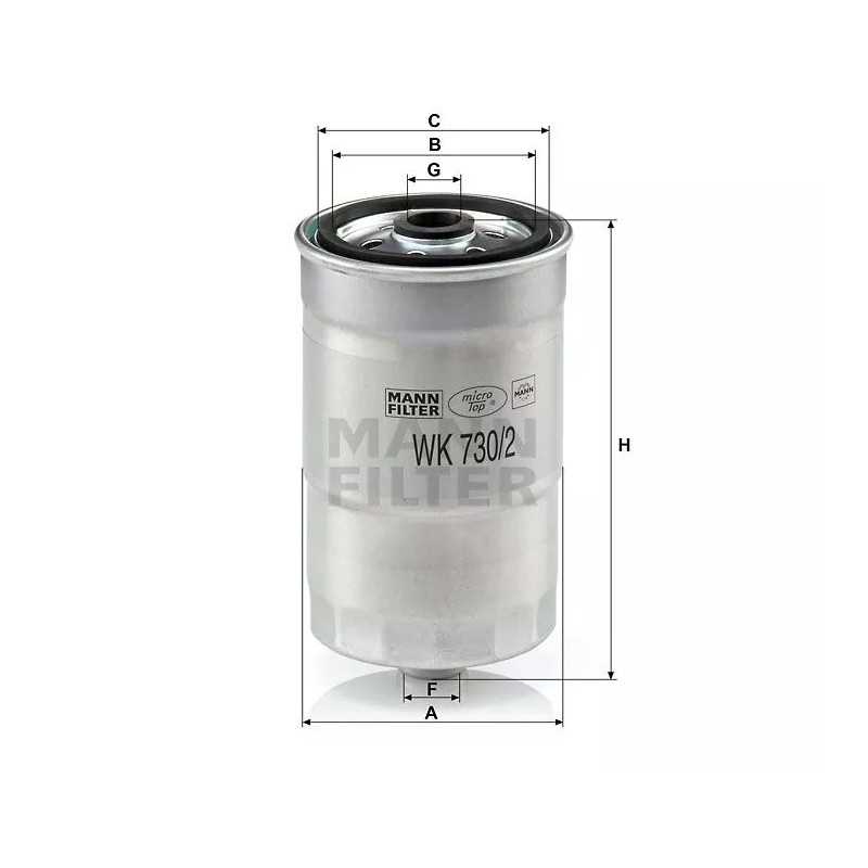 WK 730/2X MANN-FILTER kuro filtras