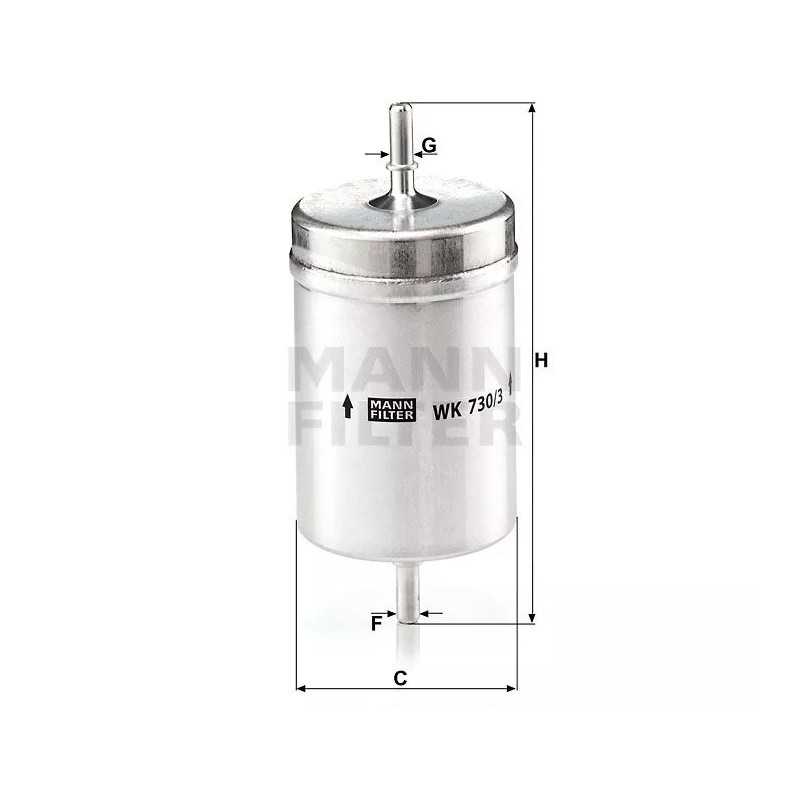 WK 730/3 MANN-FILTER kuro filtras