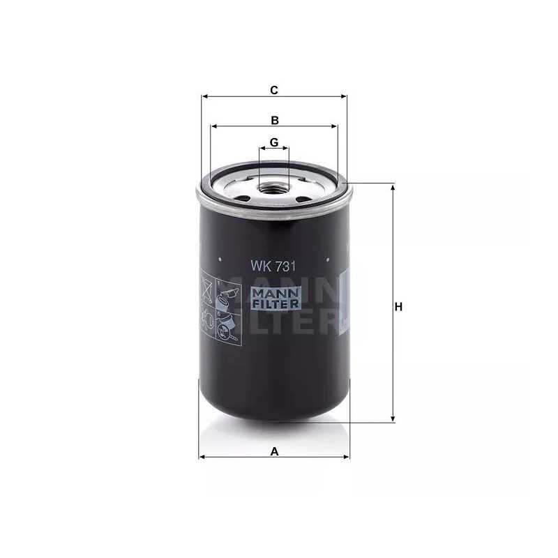 WK 731 MANN-FILTER IVECO KURO FILTRAS