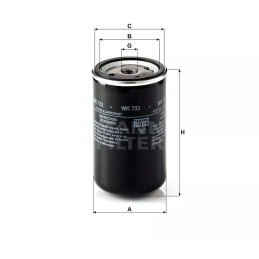 WK 733 MANN-FILTER kuro filtras