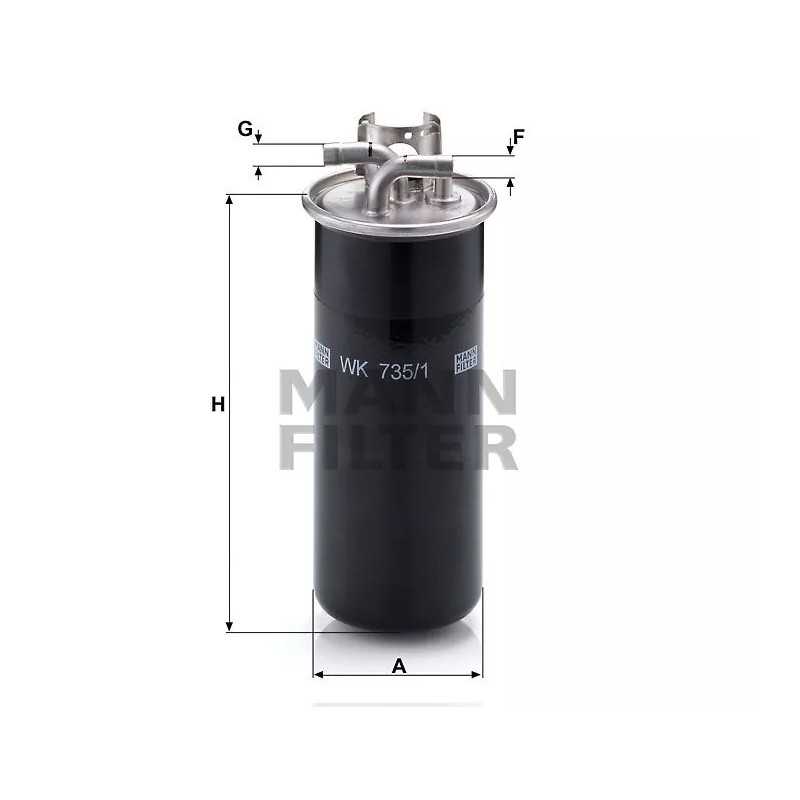 WK 735/1 MANN-FILTER kuro filtras