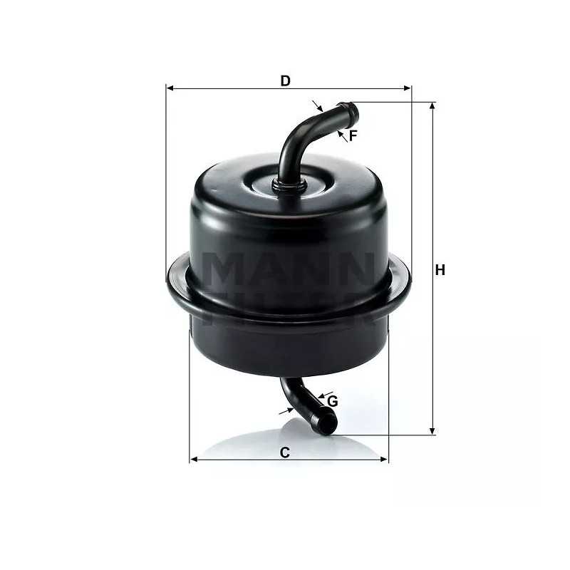 WK 76 MANN-FILTER KURO FILTRAS SUBARU SWIFT 1.0 90-