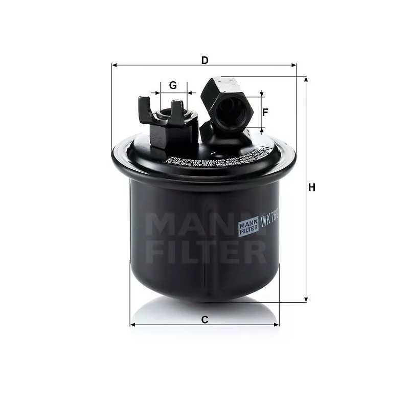 WK 76/2 MANN-FILTER KURO FILTRAS HONDA CIVIC, CRX