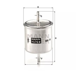 WK 79 MANN-FILTER KURO FILTRAS MAZDA FORD ESCORT 1.4 92-