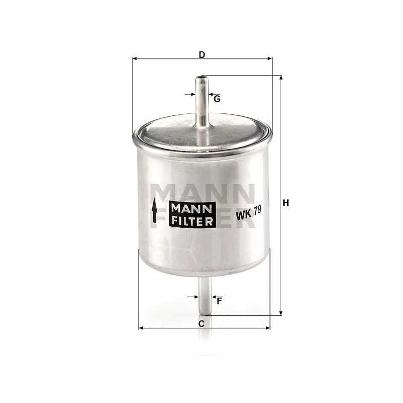 WK 79 MANN-FILTER KURO FILTRAS MAZDA FORD ESCORT 1.4 92-