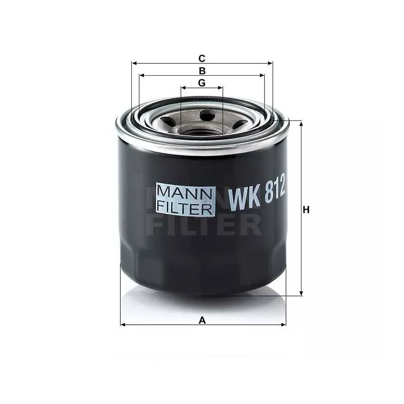 WK 812 MANN-FILTER DAIHATSU KURO FILTRAS