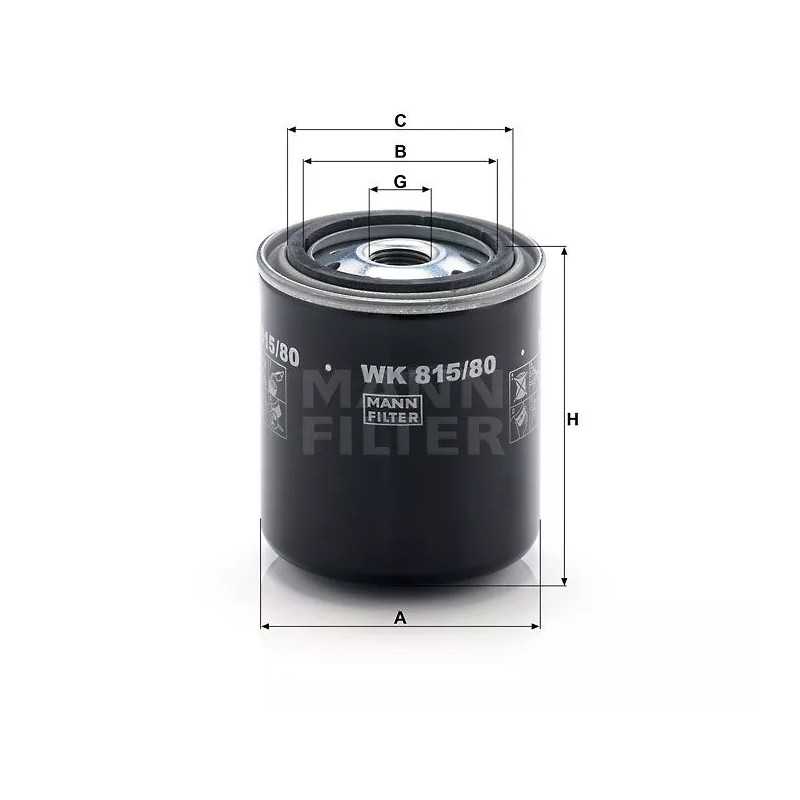 WK 815/80 MANN-FILTER kuro filtras TOYOTA LAND CRUISER 4.0TD 82-