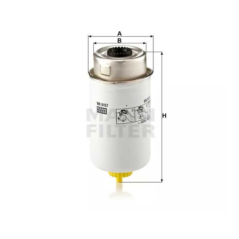 WK 8157 MANN-FILTER KURO FILTRAS FORD TRANSIT 2.4DI TDE