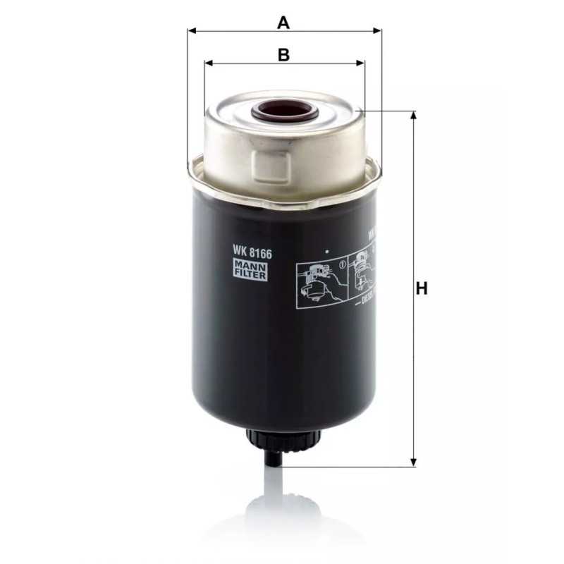 WK 8166 MANN-FILTER JOHN DEERE KURO FILTRAS