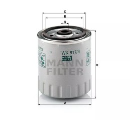WK 817/3X MANN-FILTER kuro filtras DB W 124, SP RINTER 208D-412