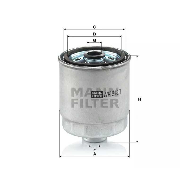 WK 818/1 MANN-FILTER kuro filtras HYUNDAI ACCENT II