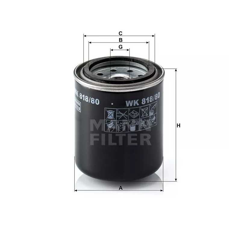 WK 818/80 MANN-FILTER kuro filtras