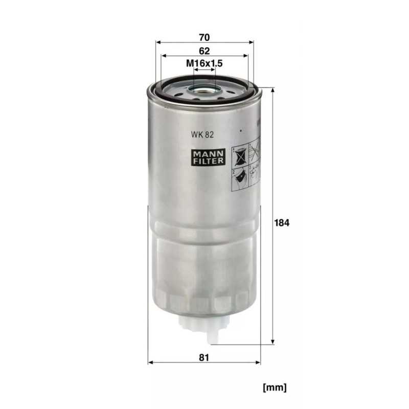 WK 82 MANN-FILTER kuro filtras