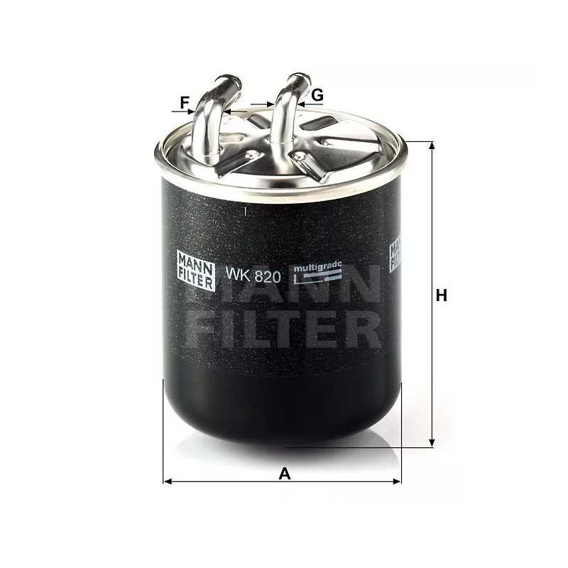 WK 820 MANN-FILTER KURO FILTRAS DB VITO 111CDI 03-