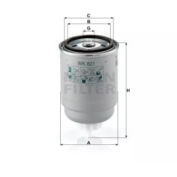 WK 821 MANN-FILTRAS KURO FILTRAS CITROEN SAXO 1.5D 96- PEUGEOT